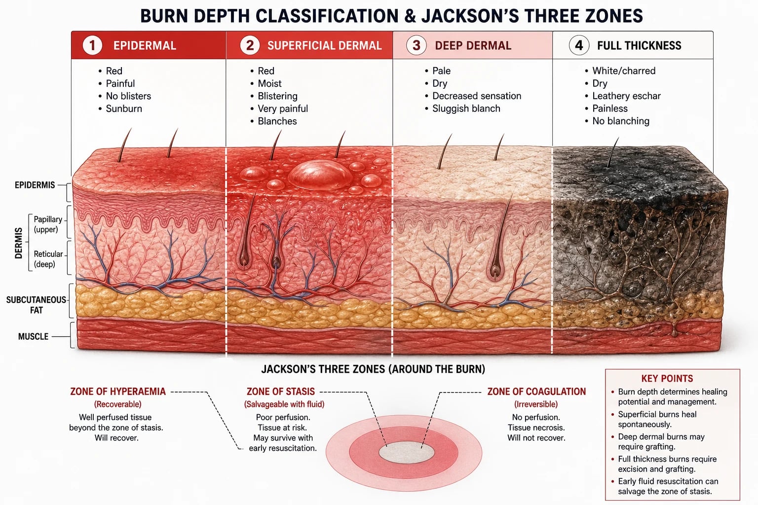 Wallace Rule of Nines adult body chart, Lund and Browder age-adjusted paediatric chart, and the palmar method for small scattered burns.