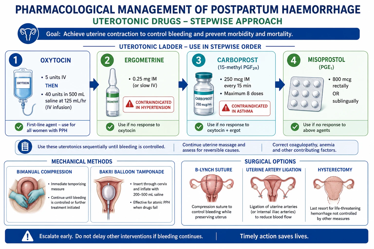 4 Ts classification of PPH causes with relative frequencies.